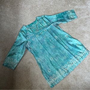 Silk Aquamarine Tunic, in L